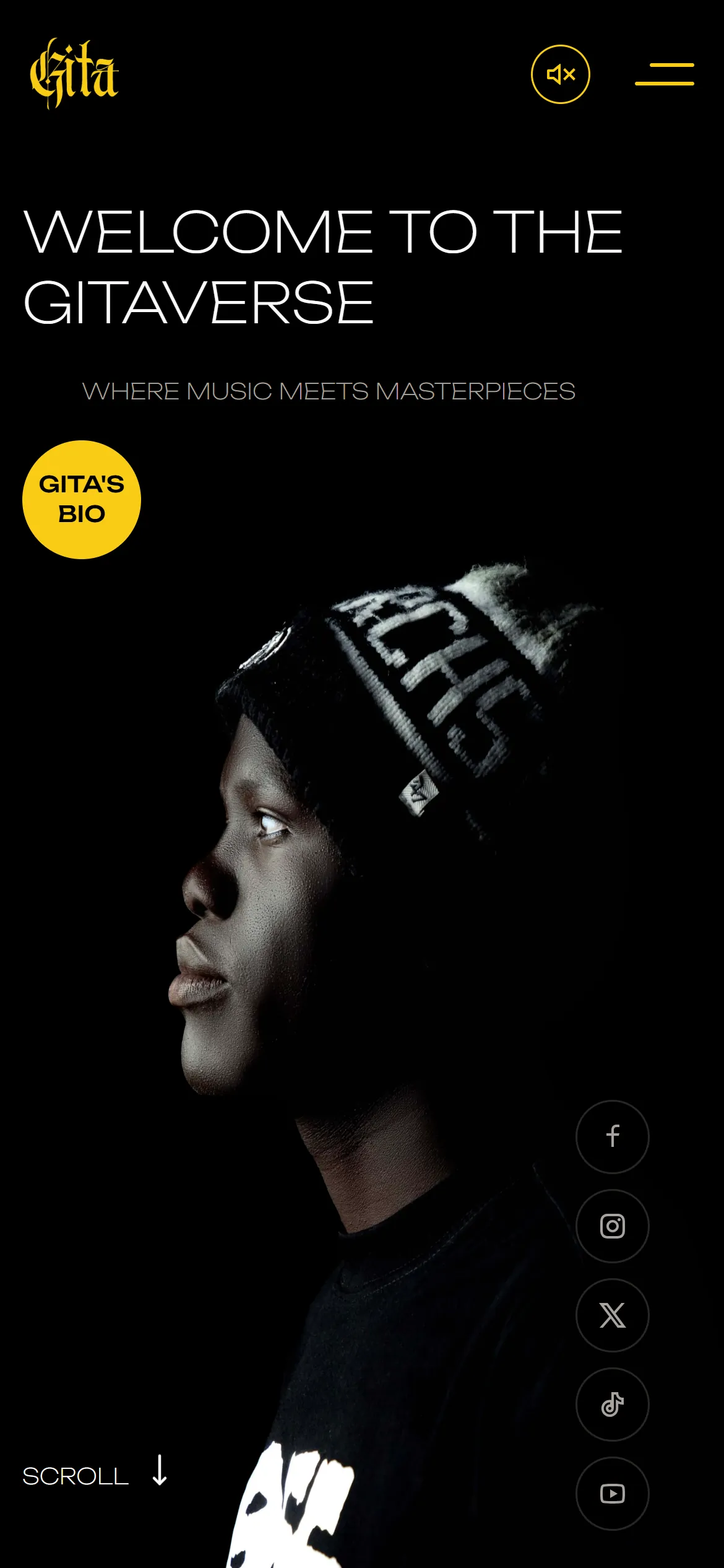 The Mathew Gita website on a phone